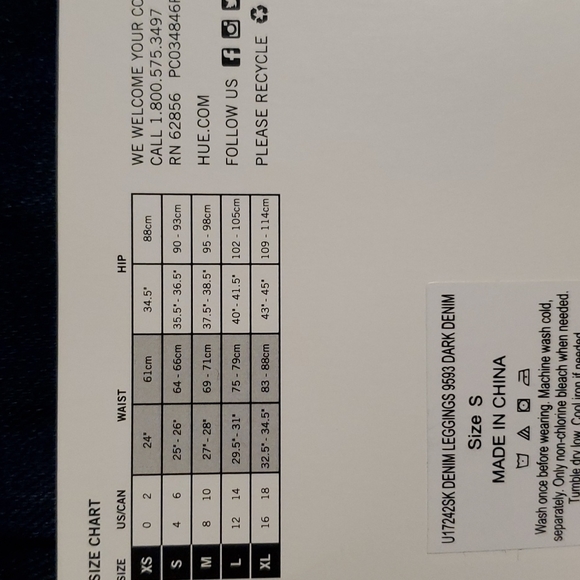 Hue - Dark Blue Denim Leggings - 2-Pair bundle 🥳 - Picture 3 of 5